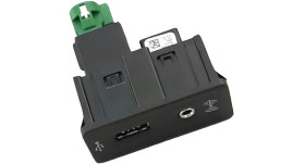 Conjunto Porta Usb Auxiliar Vw Gol Voyage Saveiro Golf Jetta Passat