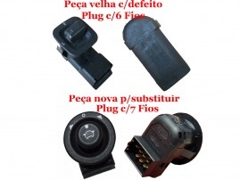 Kit Plug Boto Retrovisor Eletrico Voyage Parati Saveiro Gls